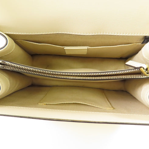 GUCCI GG GHW Dionysus Bamboo 2Way Shoulder Handbag 448075 Calfskin Leather Beige