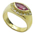 FINE JEWELRY 1.065ct Ruby 0.19ct Diamond Ring 18K Yellow Gold US#6.25