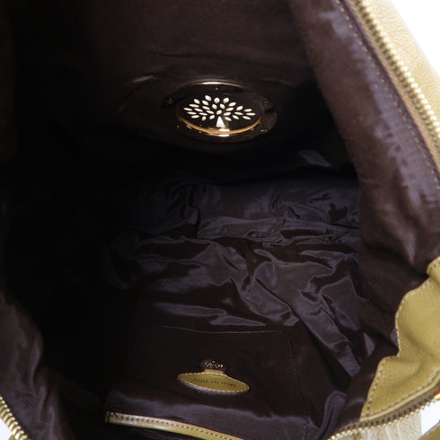 MULBERRY GHW Daria Hobo Shoulder Bag Calfskin Leather Green