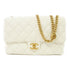 CHANEL Quilted CC GHW Chain Shoulder Bag Crossbody Leather White