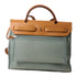 HERMES PHW Herbag PM 2 Way Shoulder Bag Canvas Leather Green Brown