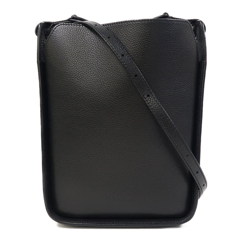 BALENCIAGA 2 Way Shoulder Bag Calfskin Leather Black