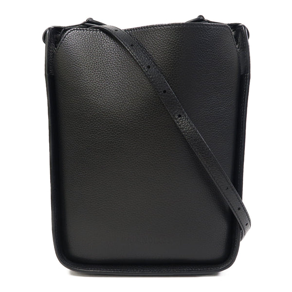 BALENCIAGA 2 Way Shoulder Bag Calfskin Leather Black