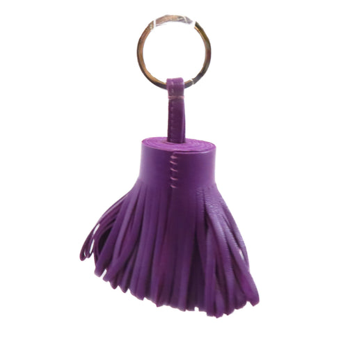 HERMES Carmen Charm Accessories Swift Leather Purple