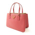 PRADA GHW 2 Way Shoulder Handbag Calfskin Leather Pink
