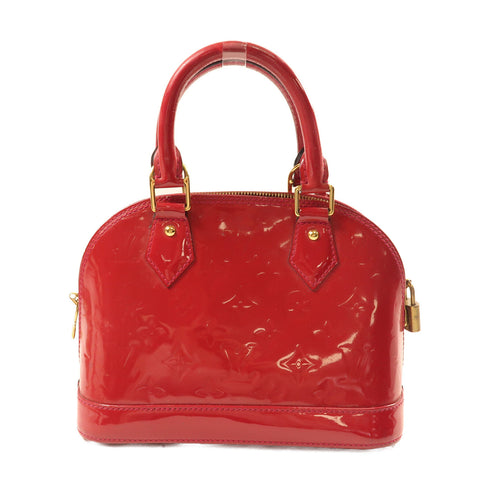 LOUIS VUITTON LV GHW Alma BB 2 Way Shoulder Hand Bag M91606 Monogram Vernis Red