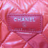 CHANEL Quilted CC SHW Pouch Clutch Bag Lambskin Leather Red
