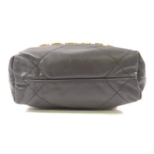 CHANEL CC GHW Mini Chanel 22 2 Way Chain Shoulder Bag Crossbody Leather