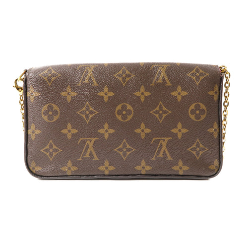 LOUIS VUITTON LV GHW Felicie Pochette Chain Shoulder Bag M61276 Monogram Brown v1