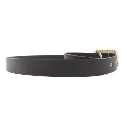 CHANEL CC SHW 85cm Belt Calfskin Leather Black