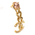 CHANEL CC Earrings C23.C Metal/PVC Gold/Pink