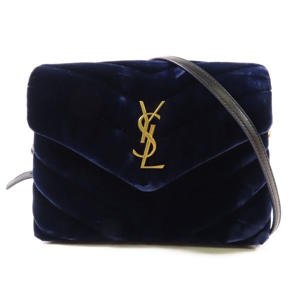 SAINT LAURENT YSL GHW Shoulder Bag GUE467072 Velvet Navy