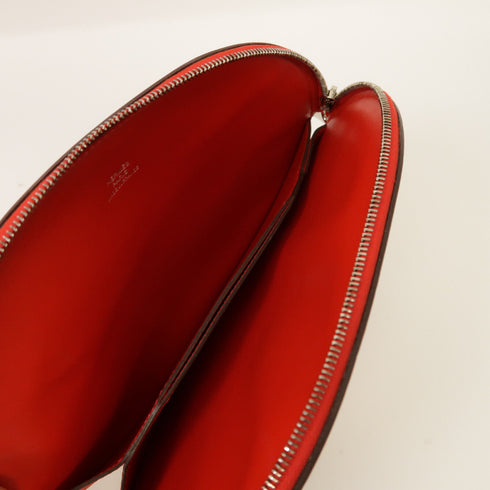 HERMES PHW In-The-Loop To Go Pouch Clutch Bag Epsom Leather Red Multicolor
