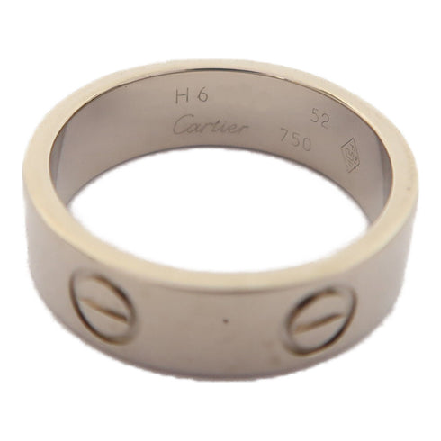 CARTIER Love Ring 18K White Gold US#5.75 #52