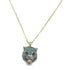 GUCCI GG Le Marché des Merveilles Blue Topaz Necklace 18K Yellow Gold 925 S...