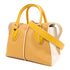 TOD'S SHW 2 Way Bag Calfskin Leather Yelllow/White