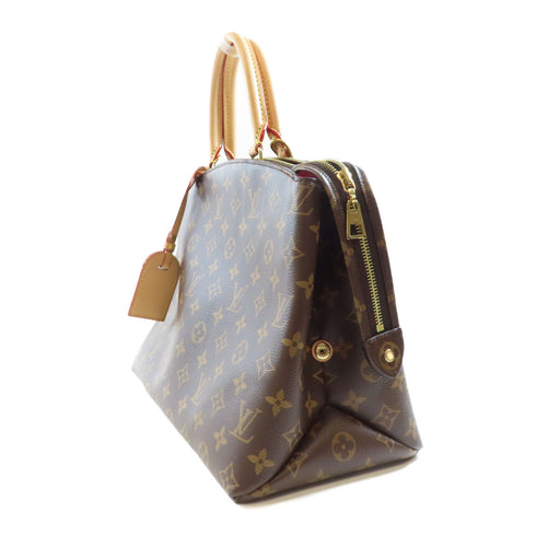 LOUIS VUITTON LV GHW Petit Palais 2 Way Shoulder Handbag Monogram Brown