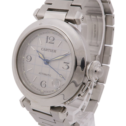 CARTIER Pasha C 2324 Automatic Watch Stainless Steel Silver