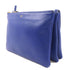 CELINE GHW Trio Bag Shoulder Bag Lambskin Leather Blue