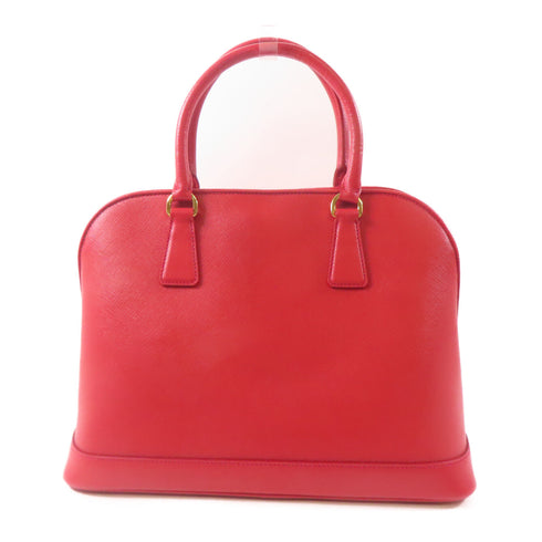 PRADA GHW Saffiano Lux Bag 2 Way Shoulder Bag Calfskin Leather Red