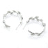 TIFFANY&CO Olive Leaf Hoop Diamond Ring Earrings 18K White Gold 7.8g