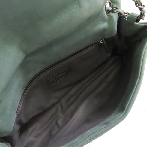CHANEL CC SHW Chain Shoulder Bag Calfskin Leather Green