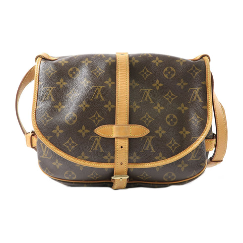 LOUIS VUITTON LV GHW Saumur 30 Shoulder Bag M42256 Monogram Brown v1