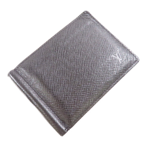 LOUIS VUITTON LV SHW Wallet Money Clip M62978 Taiga Leather Black