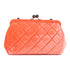 CHANEL CC Chain Shoulder Bag Velours Coral Pink