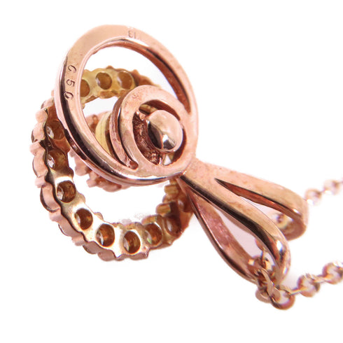 Fine Jewelry 0.50ct Diamond Necklace 18K Rose Gold