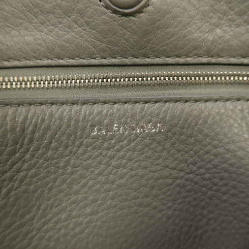 BALENCIAGA SHW Papier 2way Shoulder Bag Calfskin Leather Grey