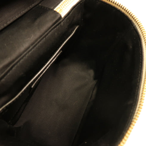 YVES SAINT LAURENT YSL GHW Vanity Shoulder Bag 649779 Calfskin Leather Beige