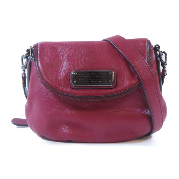 MARC BY MARC JACOBS Mini Natasha Crossbody Shoulder Bag Leather Red