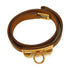 HERMES GHW Rivale Double Tour Bracelet Veau Swift Leather Stamp U Gold Brown