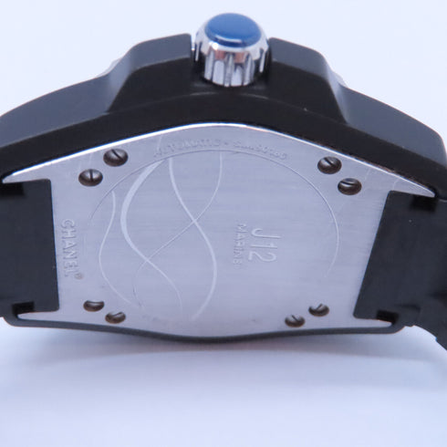 CHANEL CC J12 Automatic Watch H2559 Stainless Steel/Rubber Strap Blue