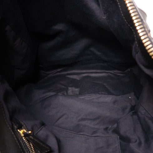 Miu Miu GHW Hand Bag/Tote Bag Calfskin Leather Black