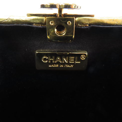 CHANEL CC GHW Chain Shoulder Bag Calfskin Leather Gold