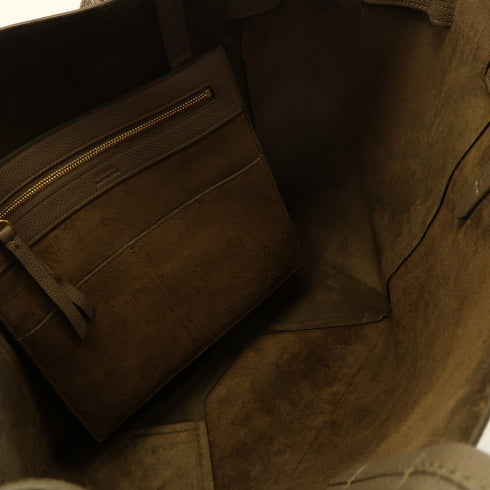 CELINE GHW Tote Bag Calfskin Leather Grey