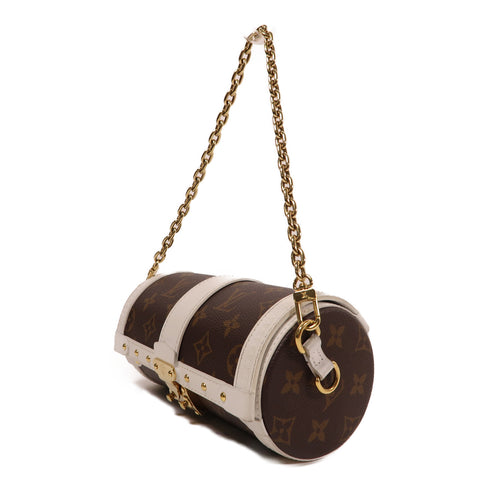 LOUIS VUITTON LV GHW Papillon Trunk 2 Way Shoulder Handbag M81485 Monogram Brown