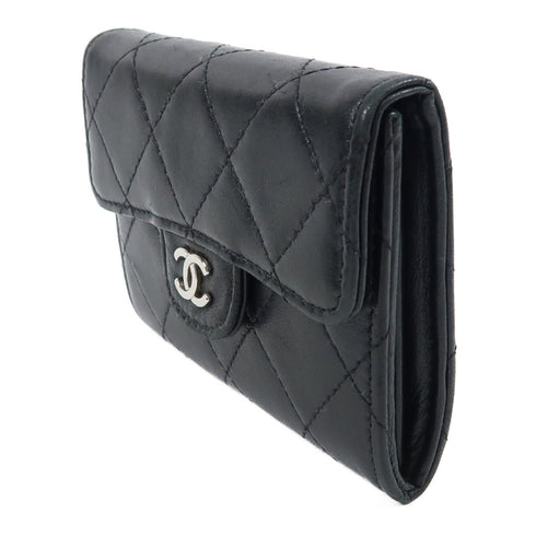 CHANEL CC SHW Card Case Lambskin Leather
