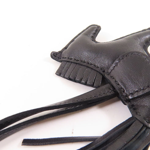 HERMES Rodeo PM Charm Milo Veau Swift Leather Noir Black