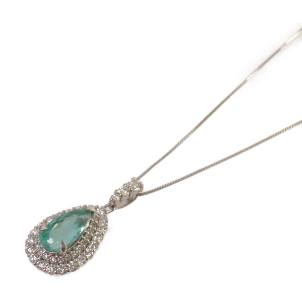 Fine Jewelry 1.84ct Tourmaline 0.78ct Diamond Necklace PT900/PT850 Platinum