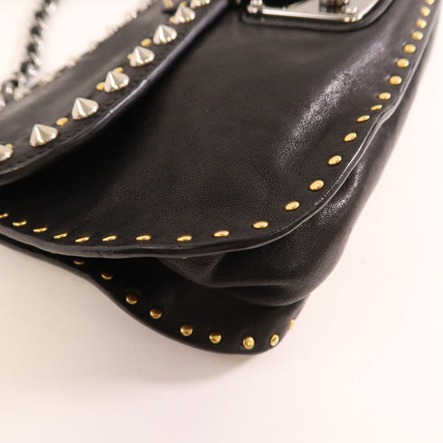 MIU MIU SHW Chain Shoulder Bag Calfskin Leather
