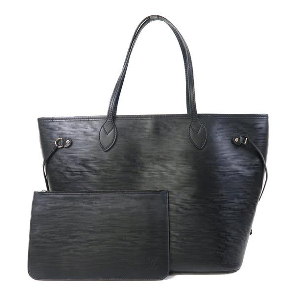 LOUIS VUITTON LV SHW Neverfull MM Shoulder Tote Bag Epi Leather Black