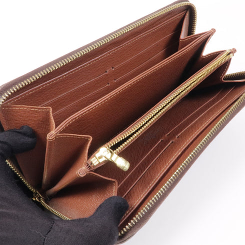 LOUIS VUITTON LV GHW Zipper Long Wallet M60017 Monogram Brown