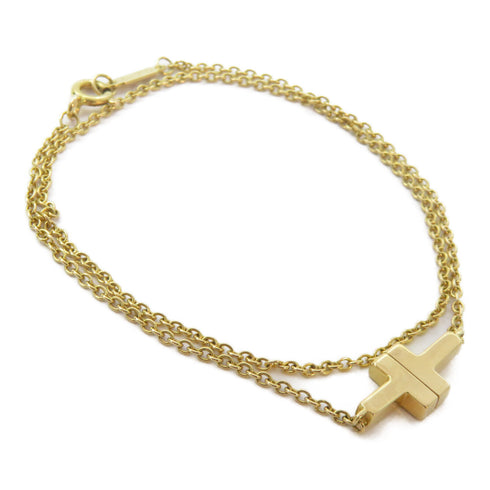 TIFFANY&CO T Two Double Chain Bracelet 18K Pink Gold