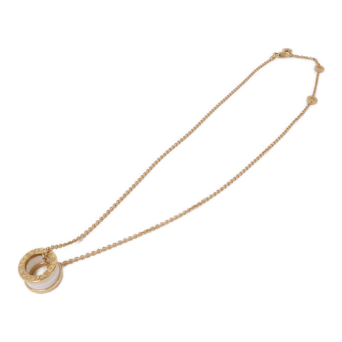 BVLGARI B-Zero 1 Necklace 18K Yellow Gold Ceramic Gold/White