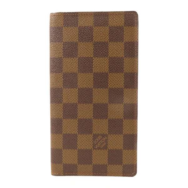 LOUIS VUITTON LV Porte Valenrs Wallet Long Wallet N61823 Damier Ebene Brown