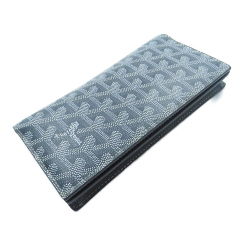 GOYARD Long Wallet Coated Canvas Gray