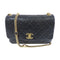 CHANEL Quilted CC GHW Resin Pearl Flap Chain Shoulder Bag Lambskin Leather Black